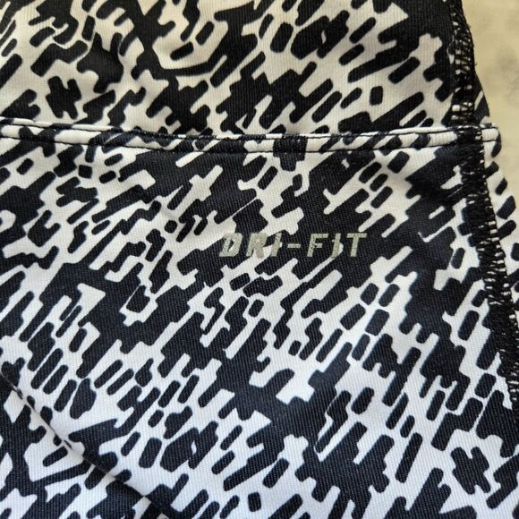 Nike Dri-Fit Athletic Leggings Black & White Print Women's Sz Med - Picture 4 of 13